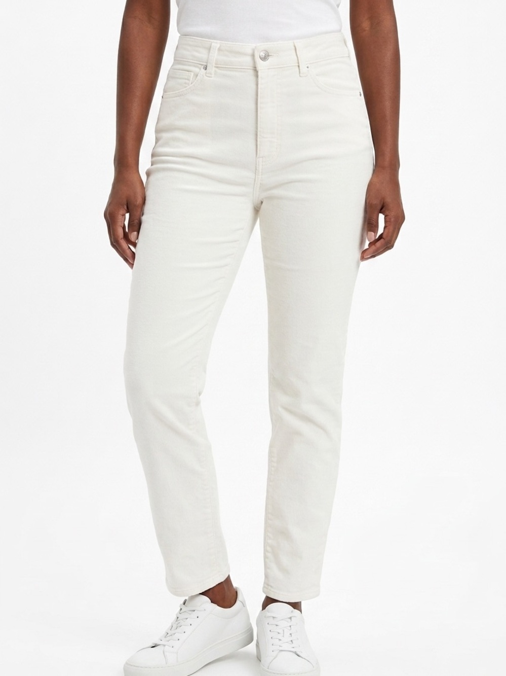 EXPRESS | Off-White Super High-Rise Slim Leg Jeans Women’s Size 8 Short